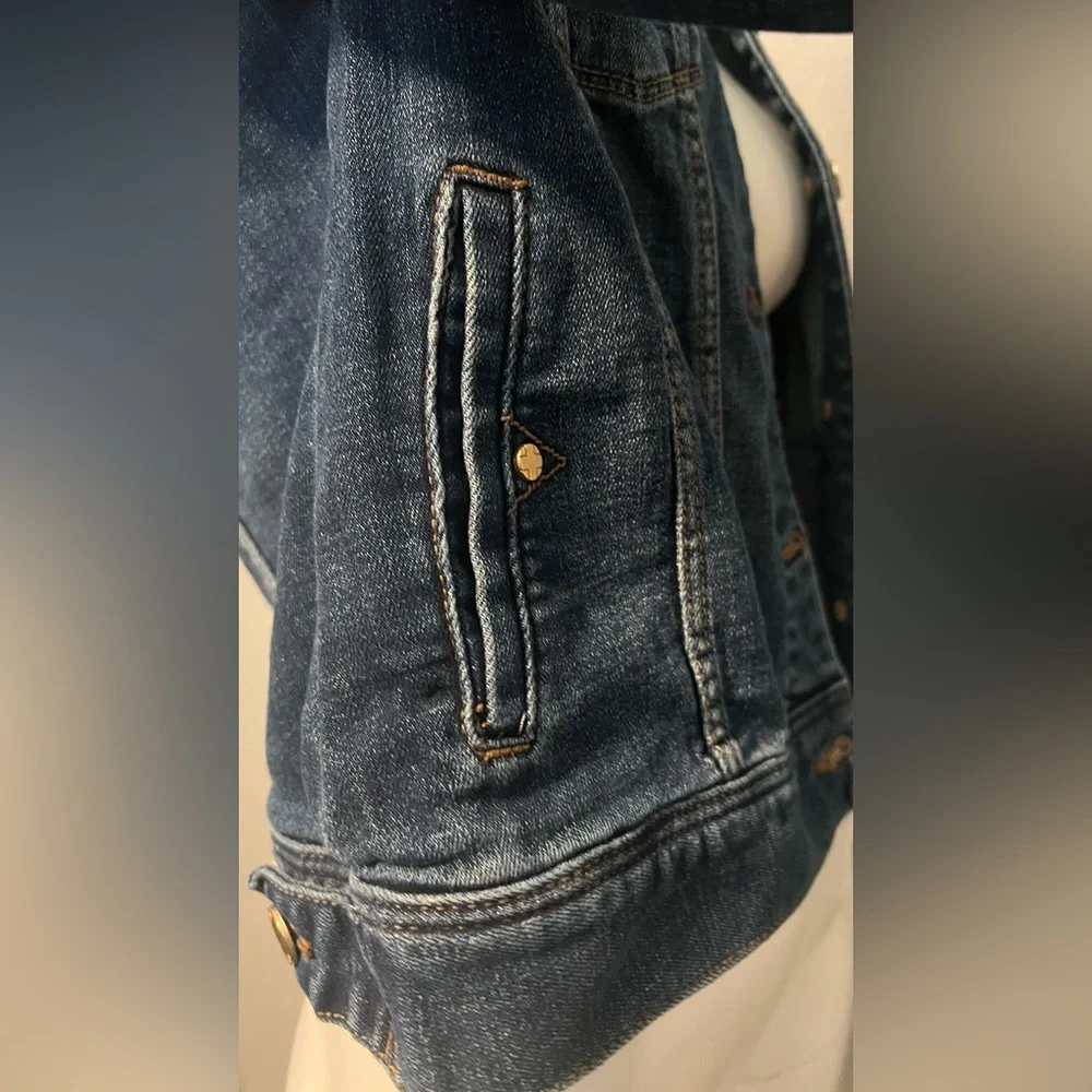 Liverpool Classic Dark Blue Jean Jacket side S - Picture 5 of 8